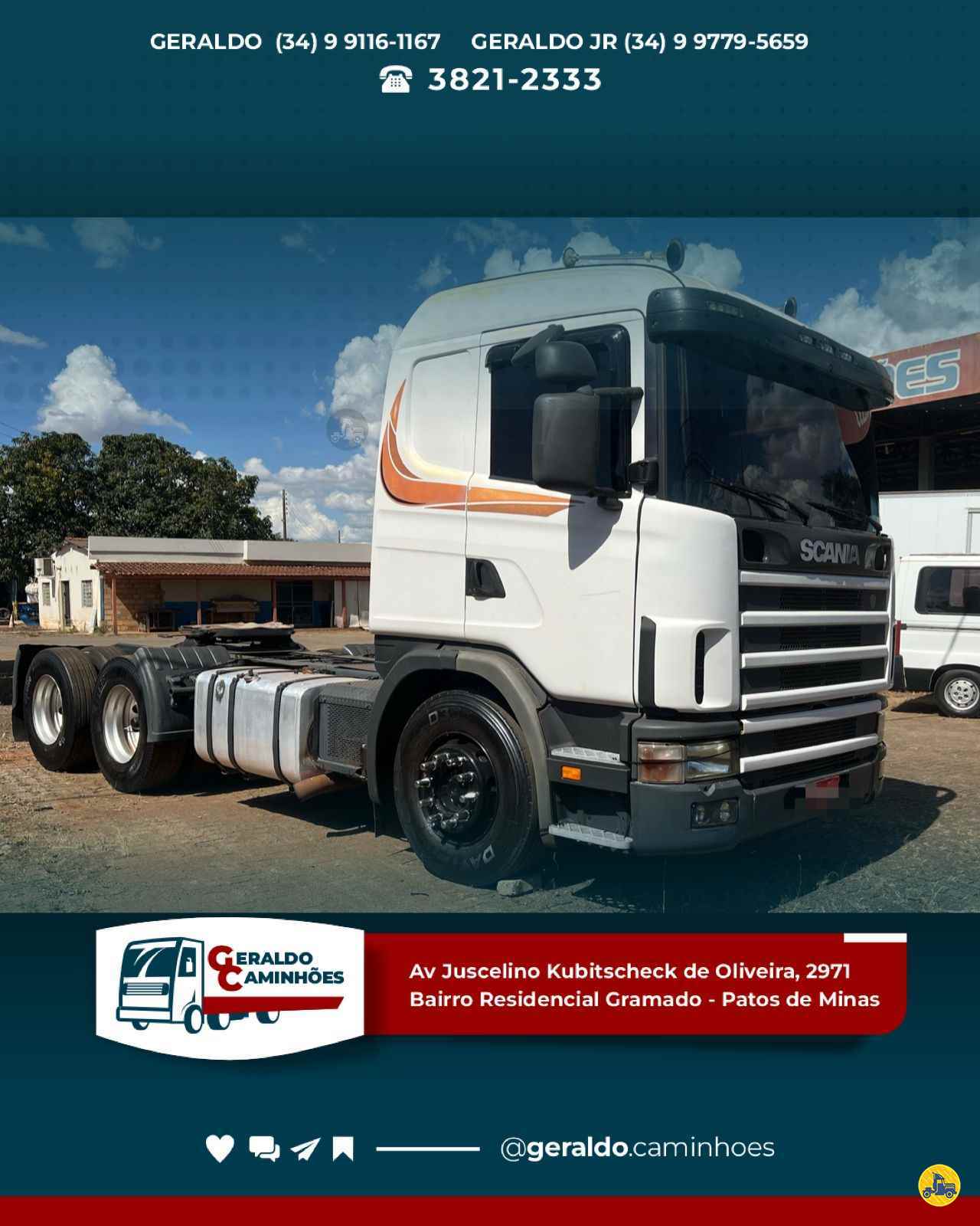 CAMINHAO SCANIA SCANIA 124 400 Cavalo Mecânico Cavalo 6x2 Geraldo Caminhões PATOS DE MINAS MINAS GERAIS MG